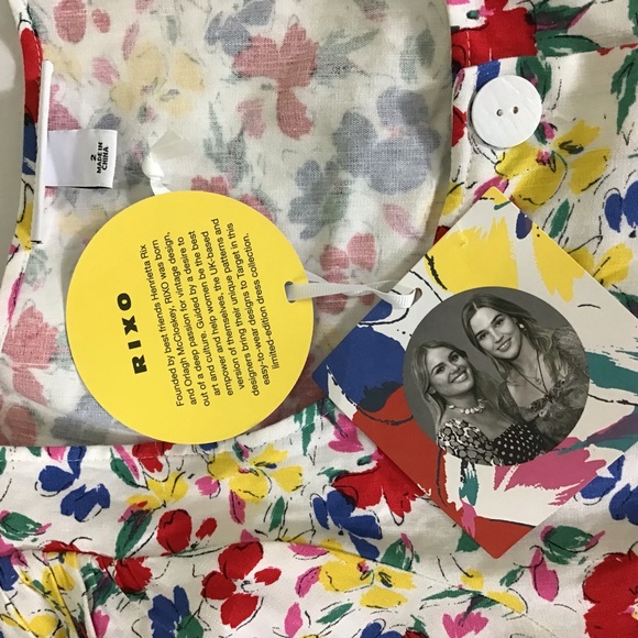 Rixo X Target Floral Short Sleeve button Up Dress Sz. 2 Discontinued - Picture 7 of 8